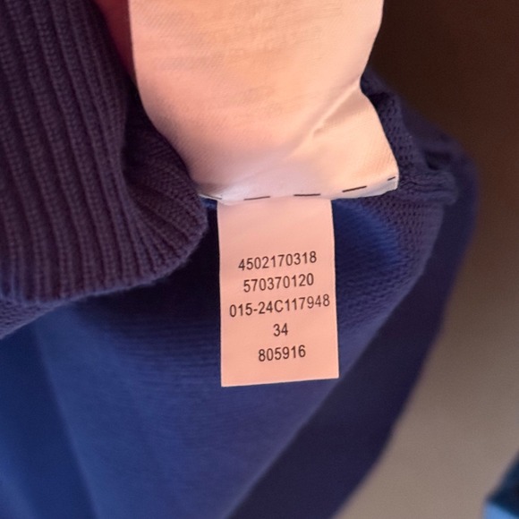 Chico's Dark Harbor Blue Short Sleeve Pullover Sweater NWT Size 0 - Picture 10 of 10